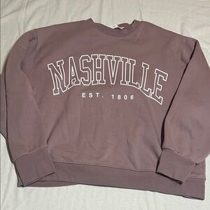 Altar'd State Nashville Crewneck Sweater - Purple